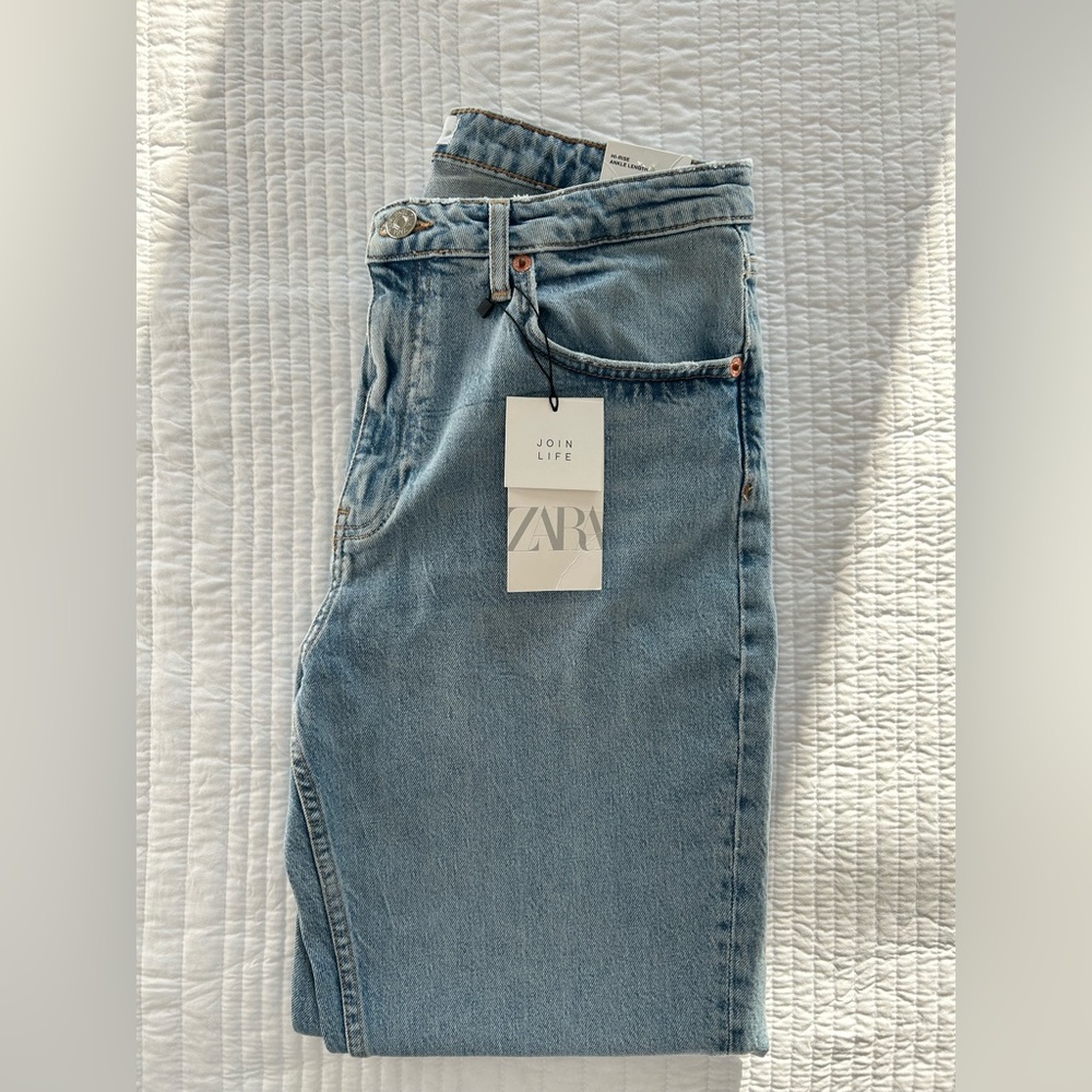 Zara High-Rise Ankle Slim Jeans